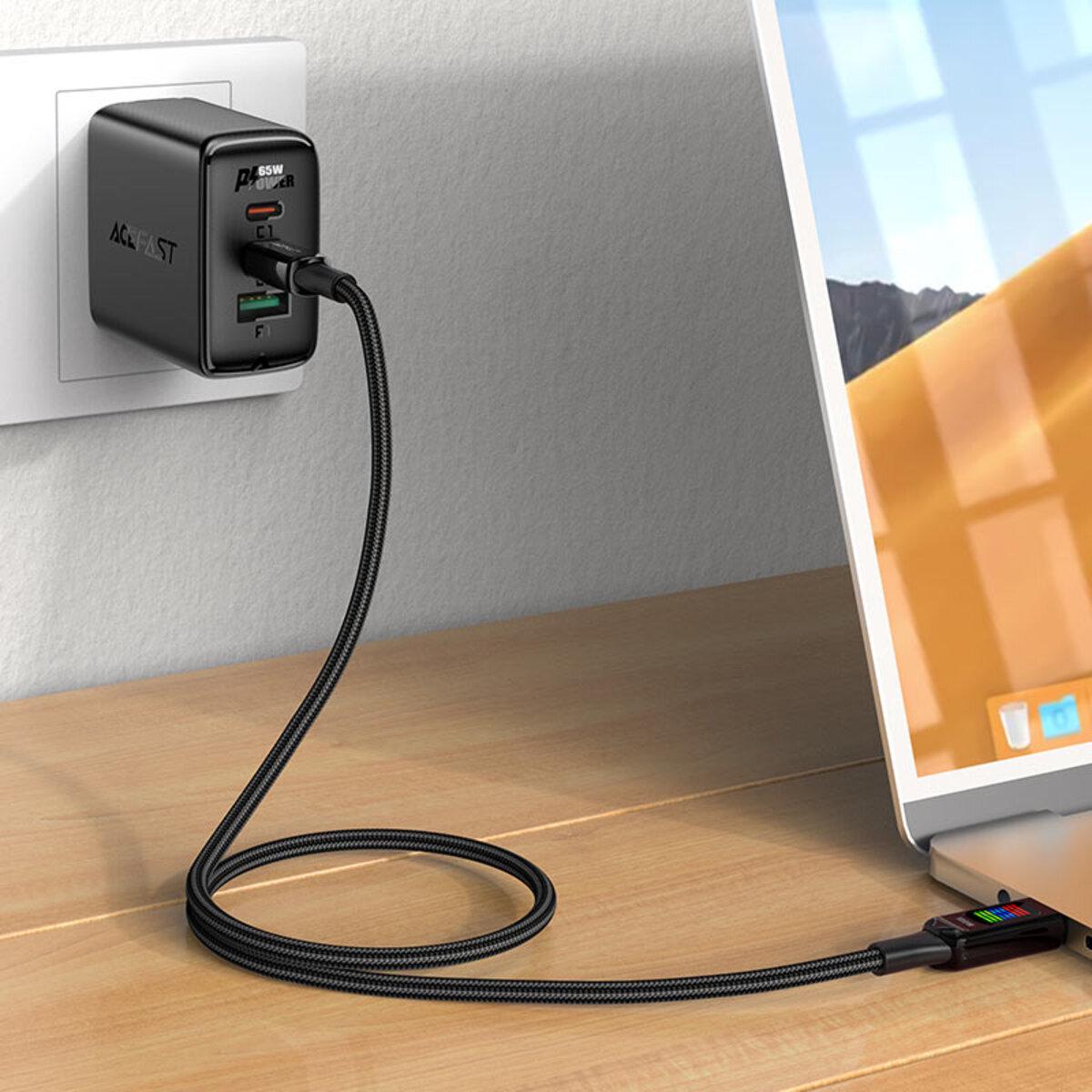 Кабель Acefast C7-03 Type-C to Type-C 5A 100W 1,2 м Black (18646806) - фото 6