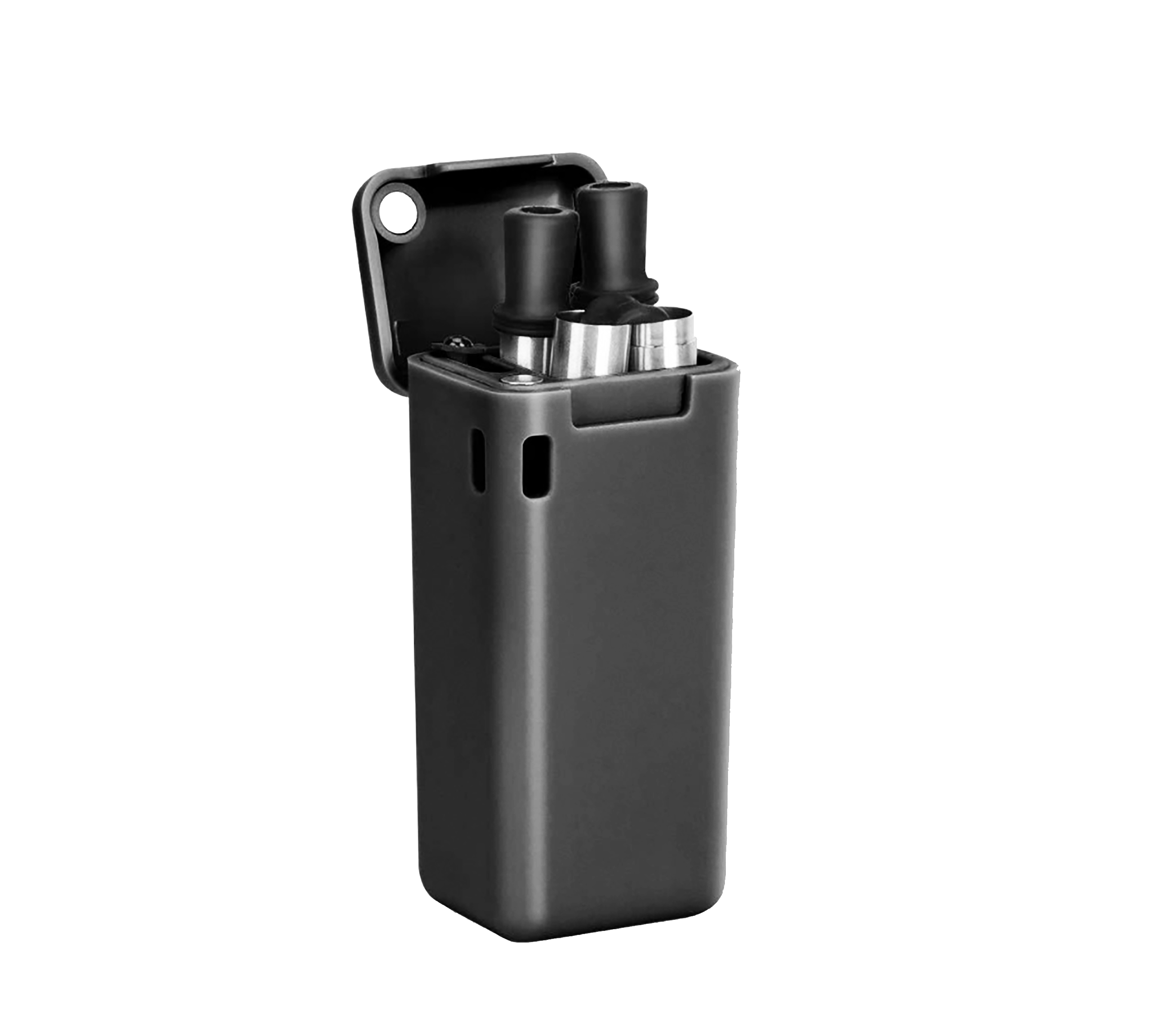 Багаторазова трубочка SUNROZ Folding Drinking Straw для напоїв в футлярі Чорний (SUN4452)