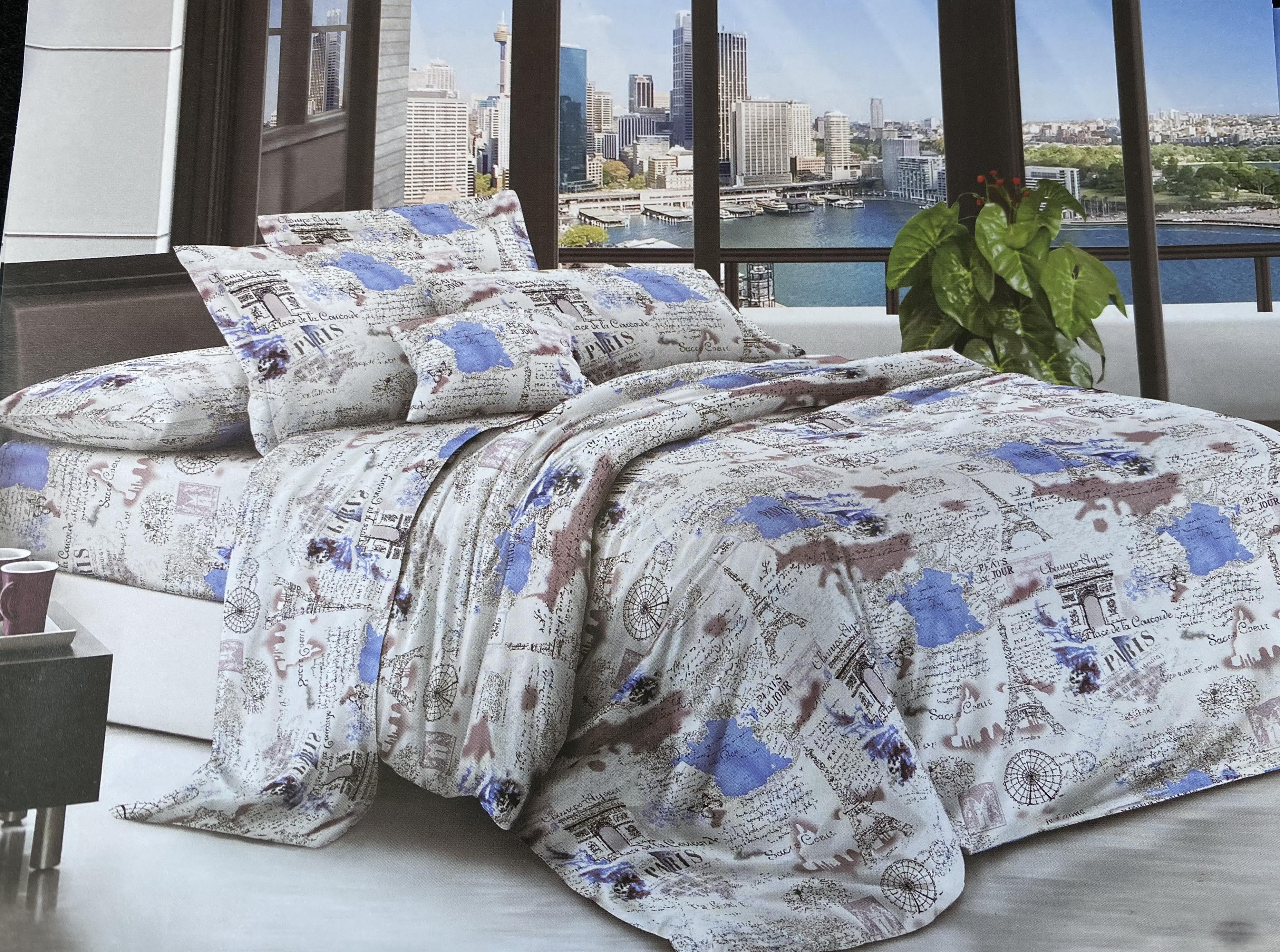 Комплект постільної білизни Vital-Textile бязь 3D Premium євро 200х220 см (BPe-150)