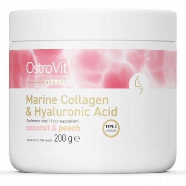 Хондропротектор для спорту OstroVit Marine Collagen Hyaluronic Acid Coconut peach 200 г (00000037362)