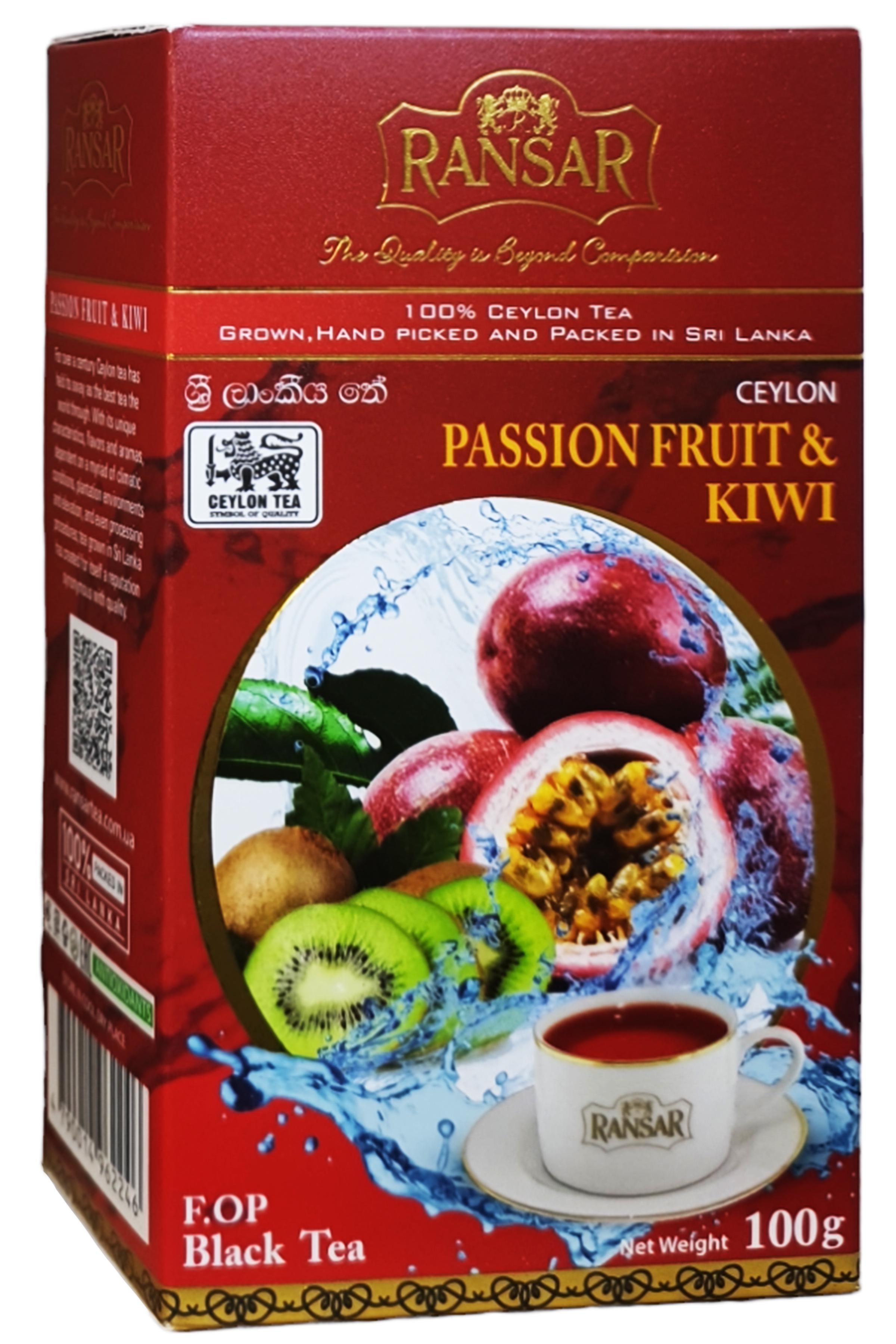 Чай Ransar чорний Passion Fruit & Kiwi Маракуя та Ківі 100 г (58964) - фото 1