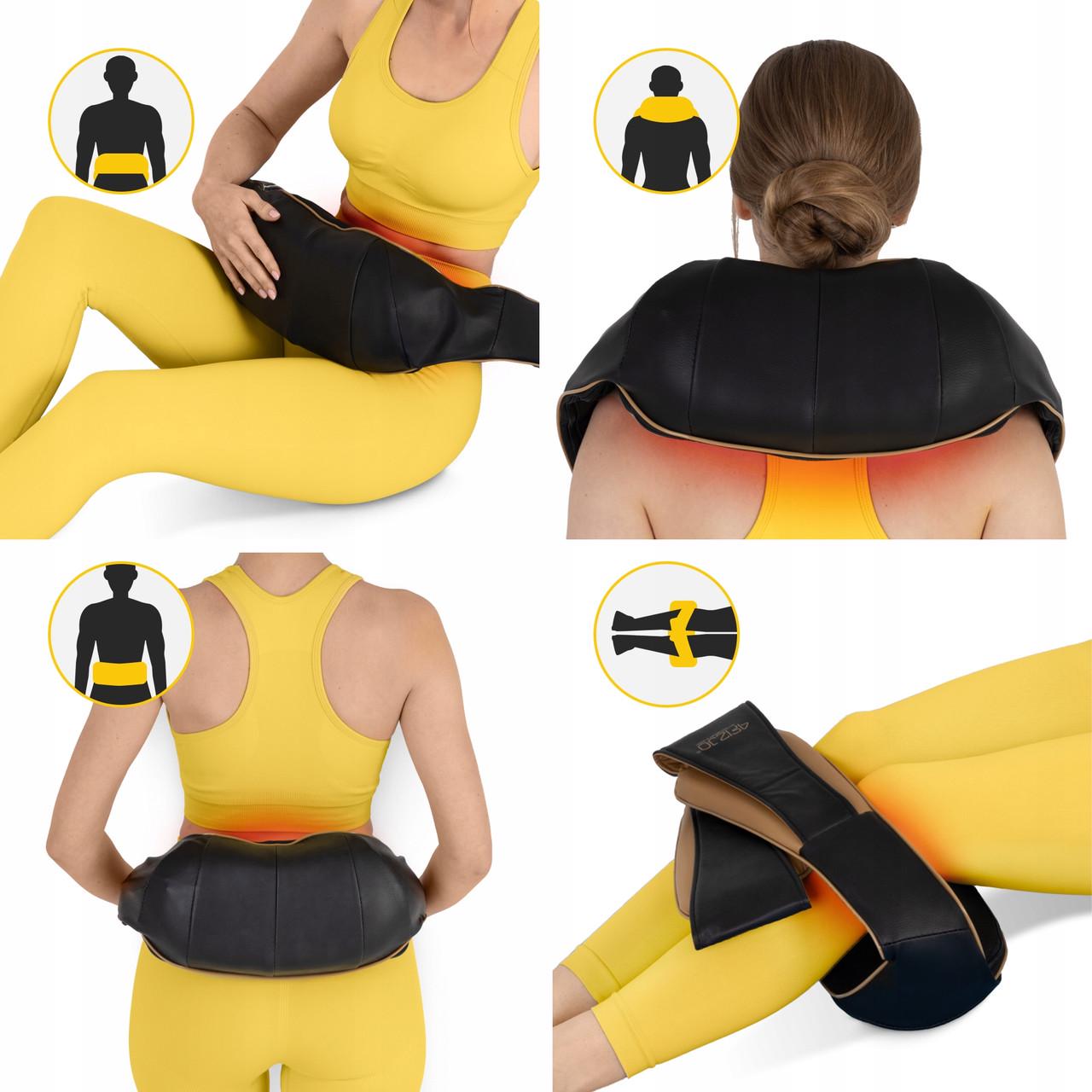 Накидка-масажер 4FIZJO Shiatsu Pro+ для шиї та спини Black/Gold (P-5907739312358) - фото 2