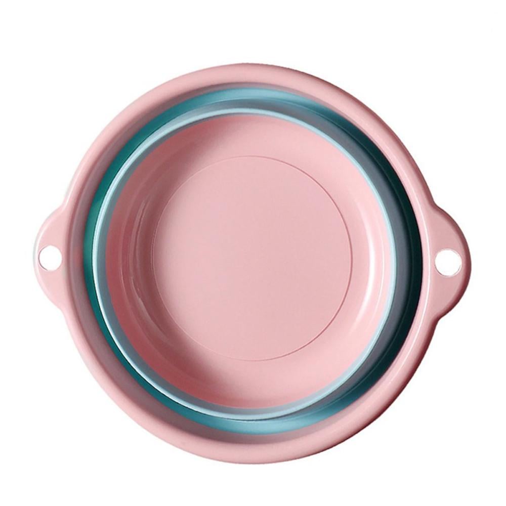 Таз-миска складаний пластиковий 23x20x8,5 см Рожевий - фото 3