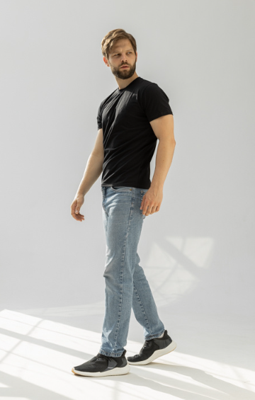 Футболка мужская GBI Классика хлопковая XXL Черный (12835-м)