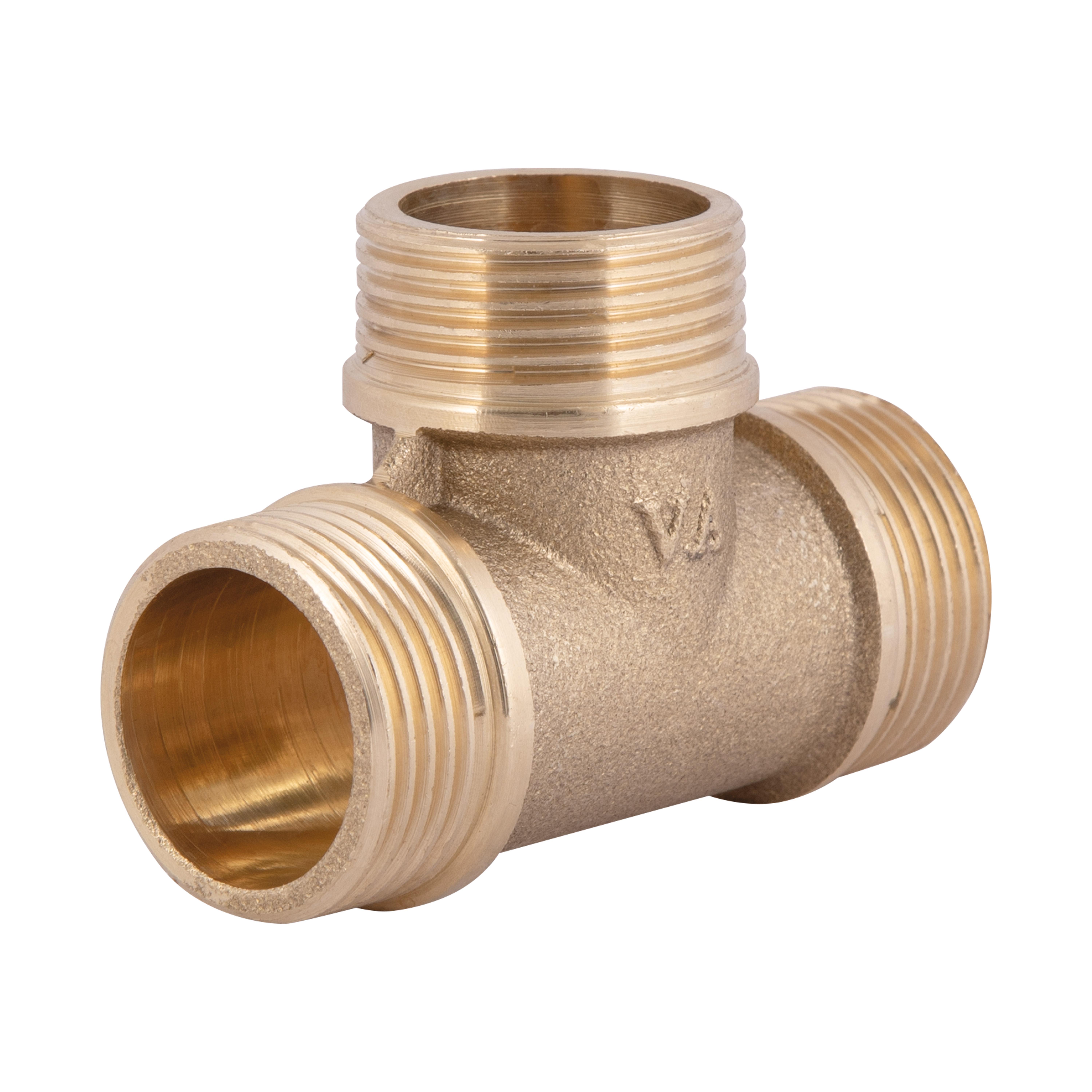 Тройник латунный Thermo Alliance Standart 3/4"ННЗ Желтый (SD41220)