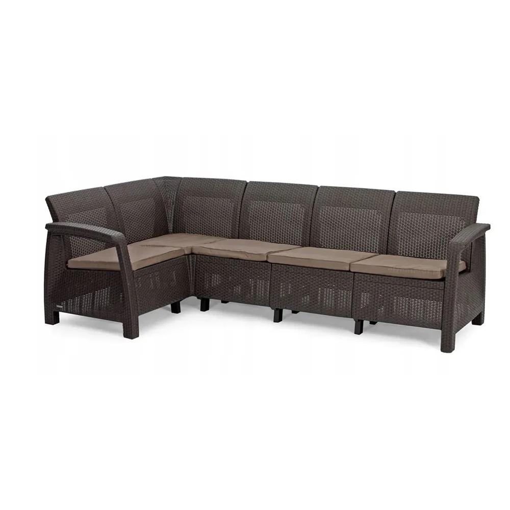 Комплект садових меблів пластиковий Keter Corfu Relax Set Коричневий (258949)