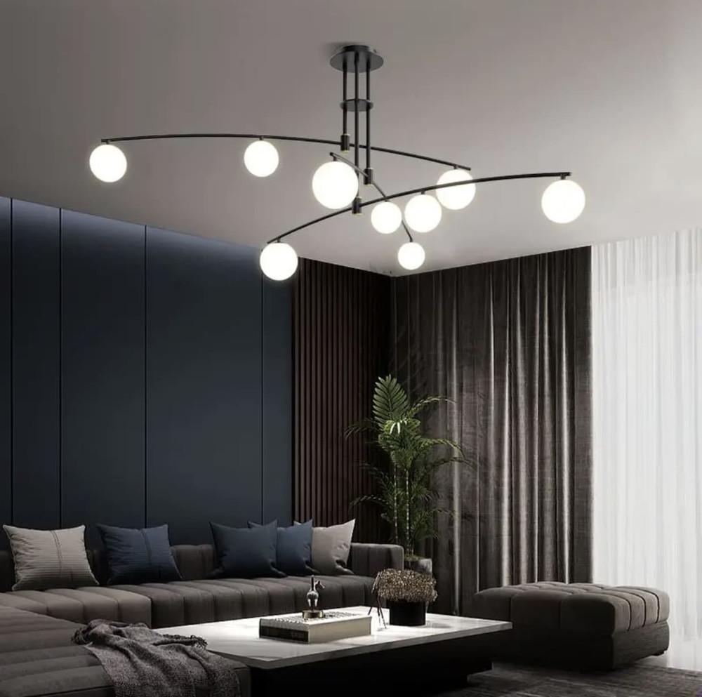 Люстра сучасна підвісна Aure Чорний (SGJ 8/9 BK) - фото 7