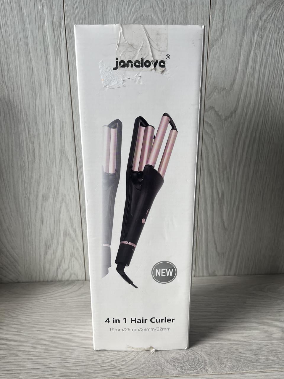 Плойка Janelove 4в1 многофункциональная гофре локоны волны 19/25/28/32 мм - фото 8