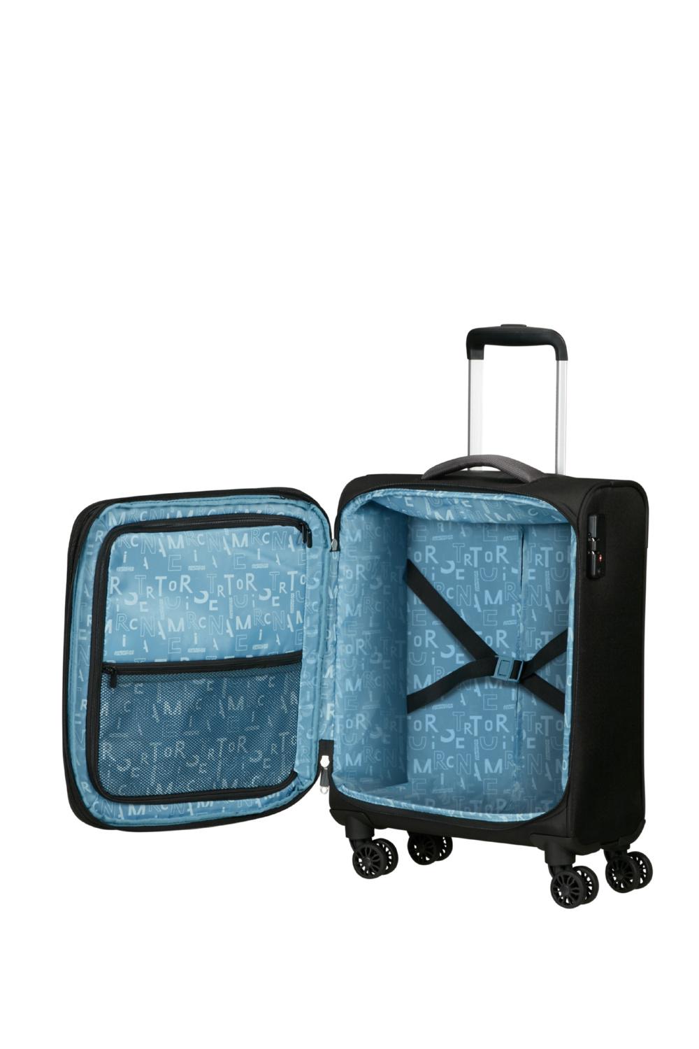 Чемодан American Tourister PULSONIC 55x40x23/26 см Черный (MD6*09001) - фото 3