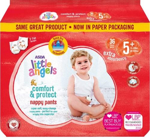 Подгузники-трусики Asda Little Angels Comfort & Protect 5+ 14-20 кг 36 шт. (14151) - фото 1