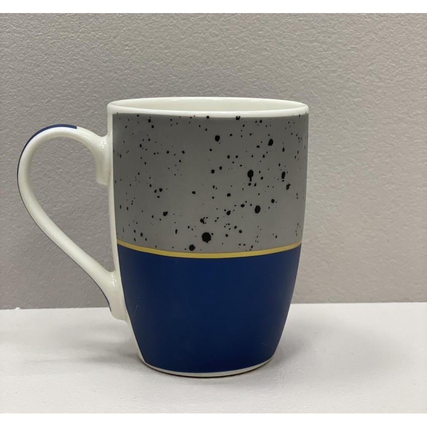 Чашка S&T 2091-16 Мрамор фарфоровый 340 мл Синий с серым