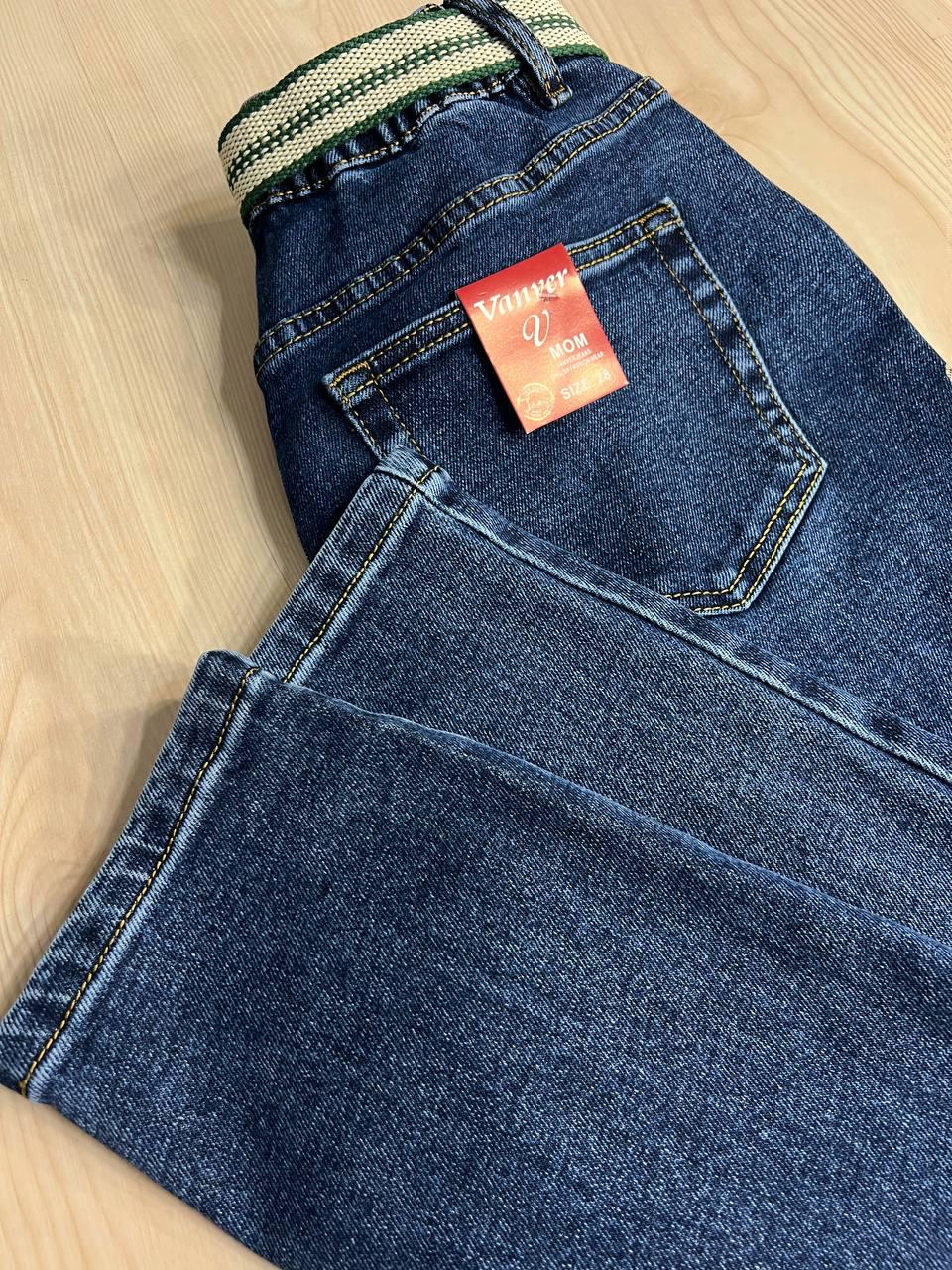 Джинси жіночі Vanver 8260 MOM з резинкою на талії і ременем р. 32 87 см 120 см Синій - фото 7 Джинси жіночі Vanver 8260 MOM з резинкою на талії і ременем р. 32 87 см 120 см Синій - фото 7