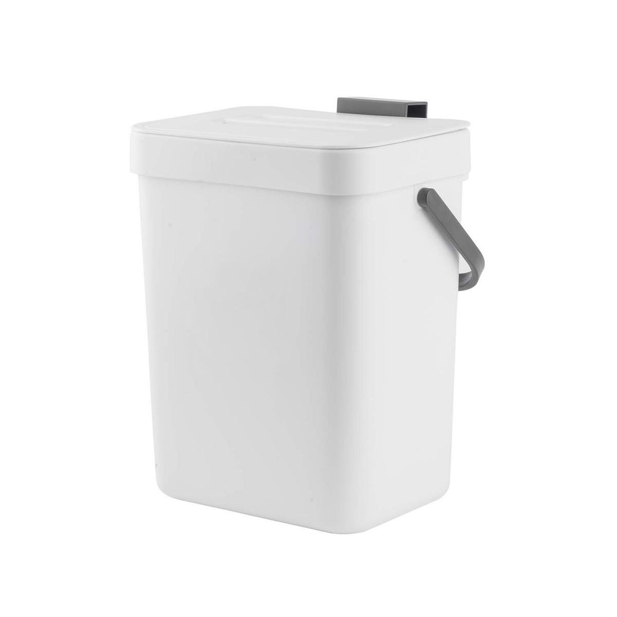 Відро для сміття з кришкою BIN-11 5 л White/Antracite