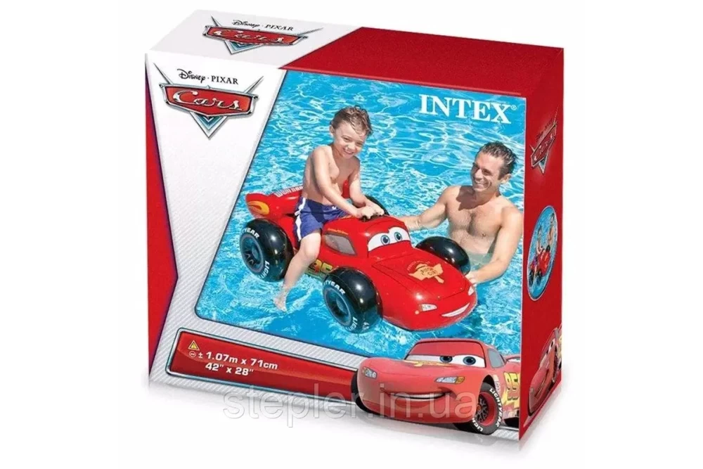 Плотик надувной детский Intex 57516 Тачки 109-84 см (374256) - фото 2