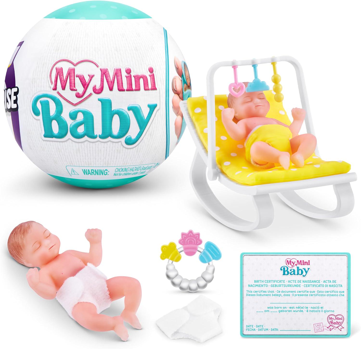 набор-сюрприз My Mini Baby zuru 5 Surprise Series 1 реалистичный миниатюрный силиконовый малыш мини-пупс (77487GQ7)