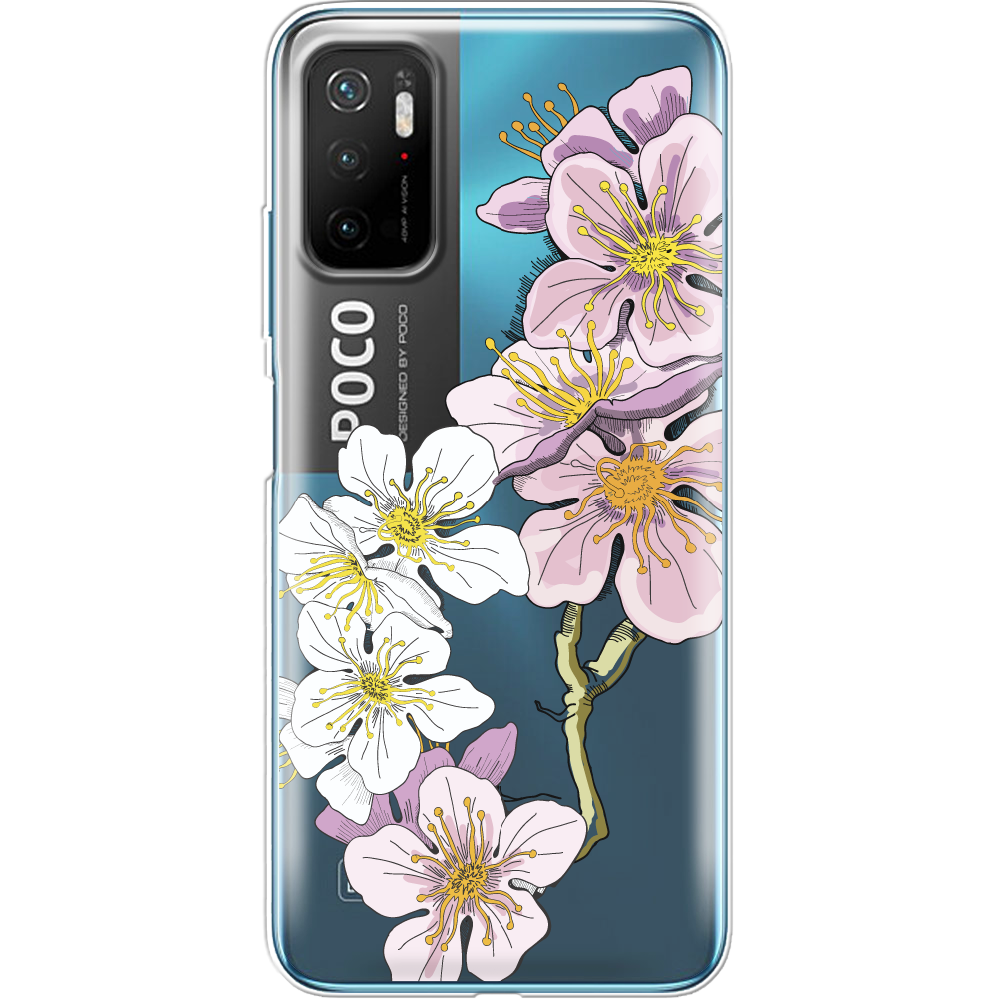 Чохол BoxFace Poco M3 Pro Cherry Blossom Прозорий силікон (42474-cc4-42474)