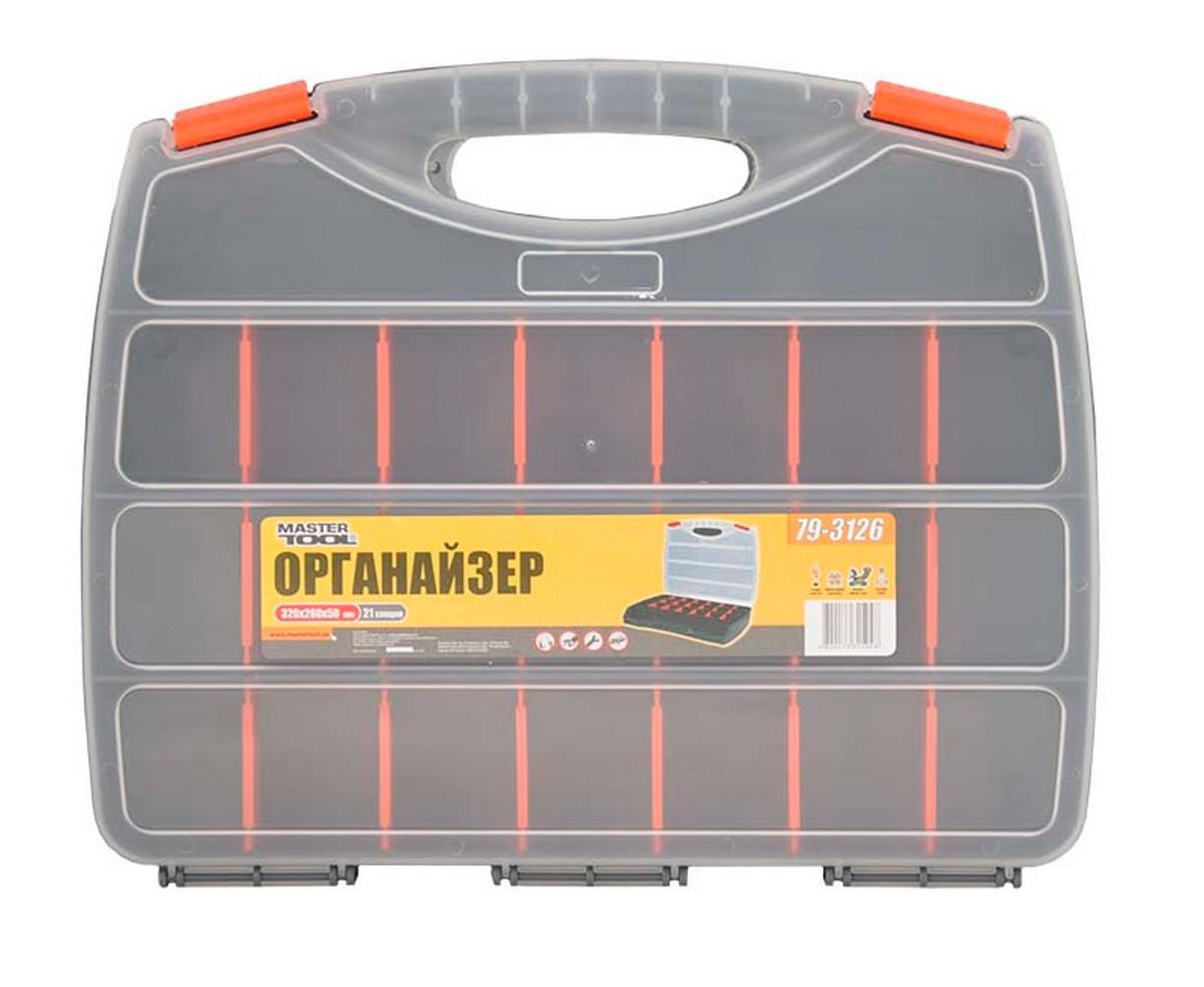 Органайзер MasterTool з ручкою 12,5" 320х260х50 мм 21 секція (79-3126)