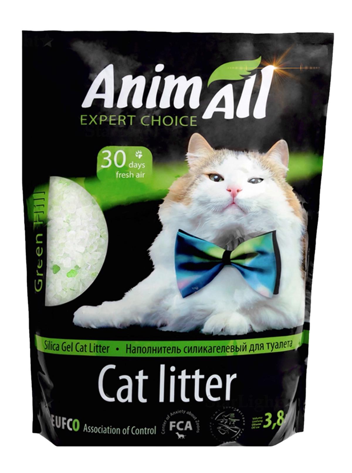 Наповнювач для котів AnimAll Hill силикагелевий 3,8 л Green (345211660)