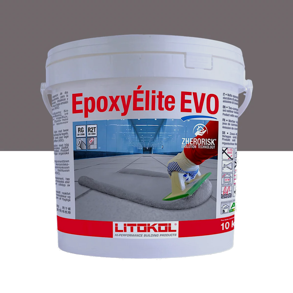 Затирка для швів плитки епоксидна Litokol EpoxyElite EVO 125 10 кг Сірий