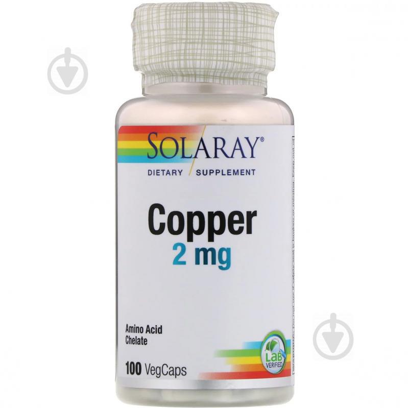 Медь Solaray Copper 2 мг 100 капсул (SOR45931)
