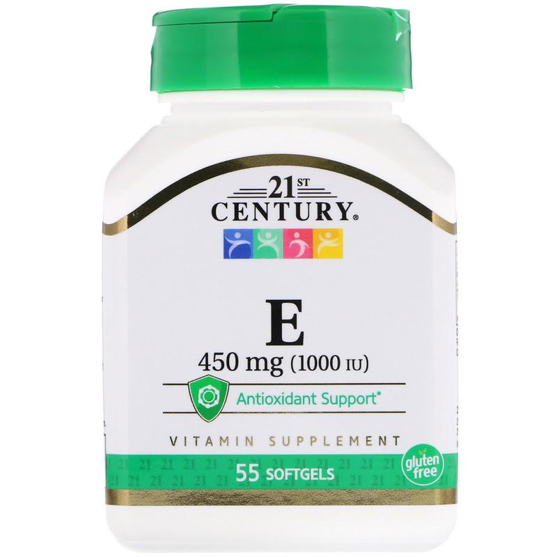 Вітаміни 21st Century Vitamin E 450 мг 1000 IU 55 капсул