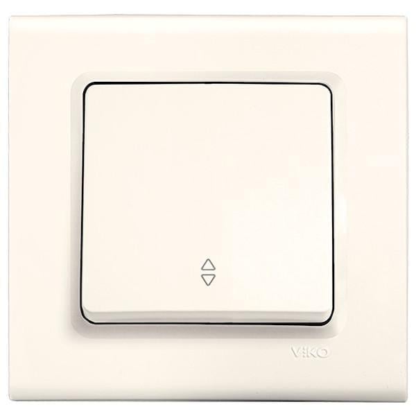 Выключатель одноклавишный проходной Viko Linnera Кремовый (00000012560)