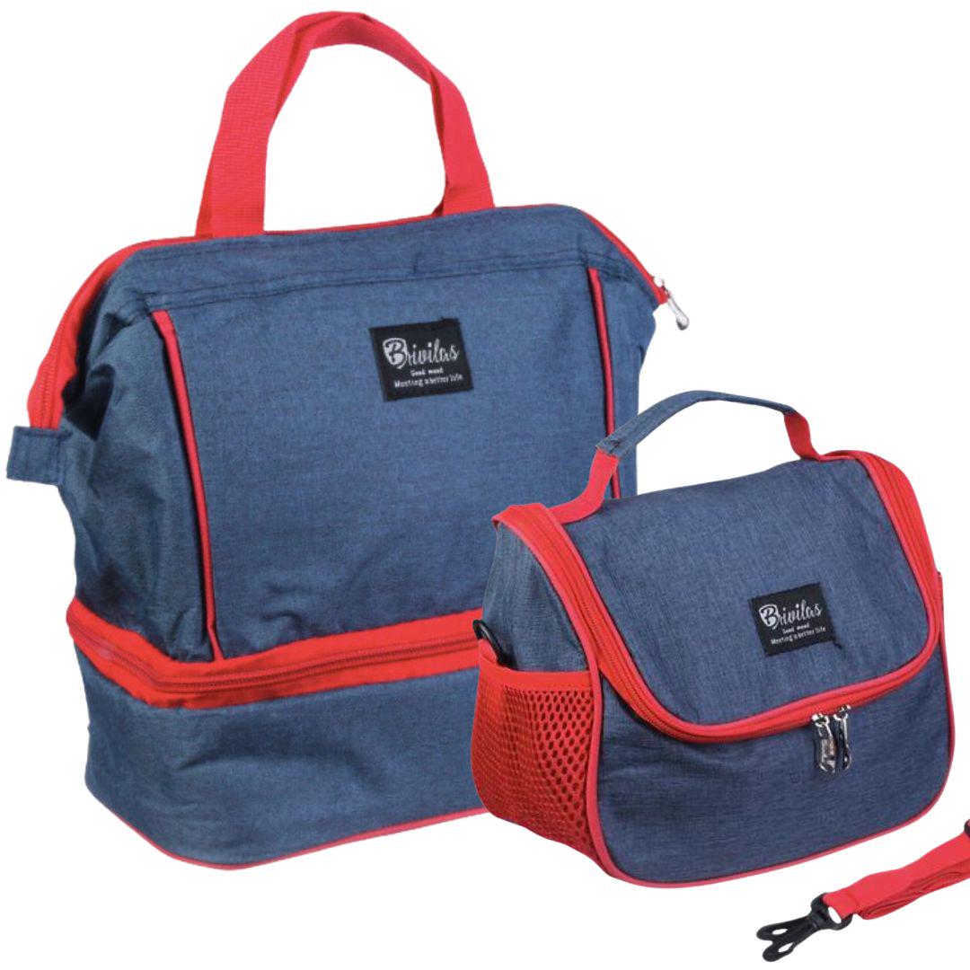 Термосумка Brivilas 2 шт. Синій з червоним