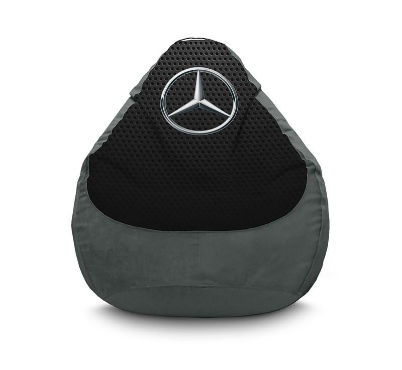 Крісло мішок iPuff Mercedes-Benz Флок XXL 90х125 см Сірий Крісло мішок iPuff Mercedes-Benz Флок XXL 90х125 см Сірий