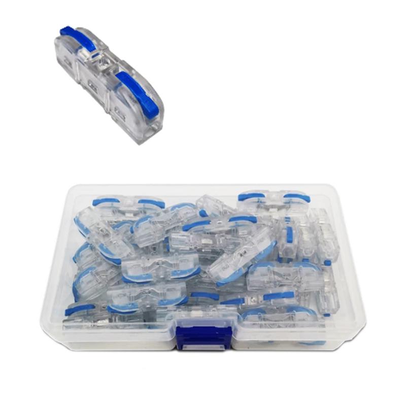 Набор клемм Tactix 0,5-4 мм2 32А 1-1 проходная наборная 35,9х8,5х14,5 мм 40 шт. Синий (KV211TB-40box)