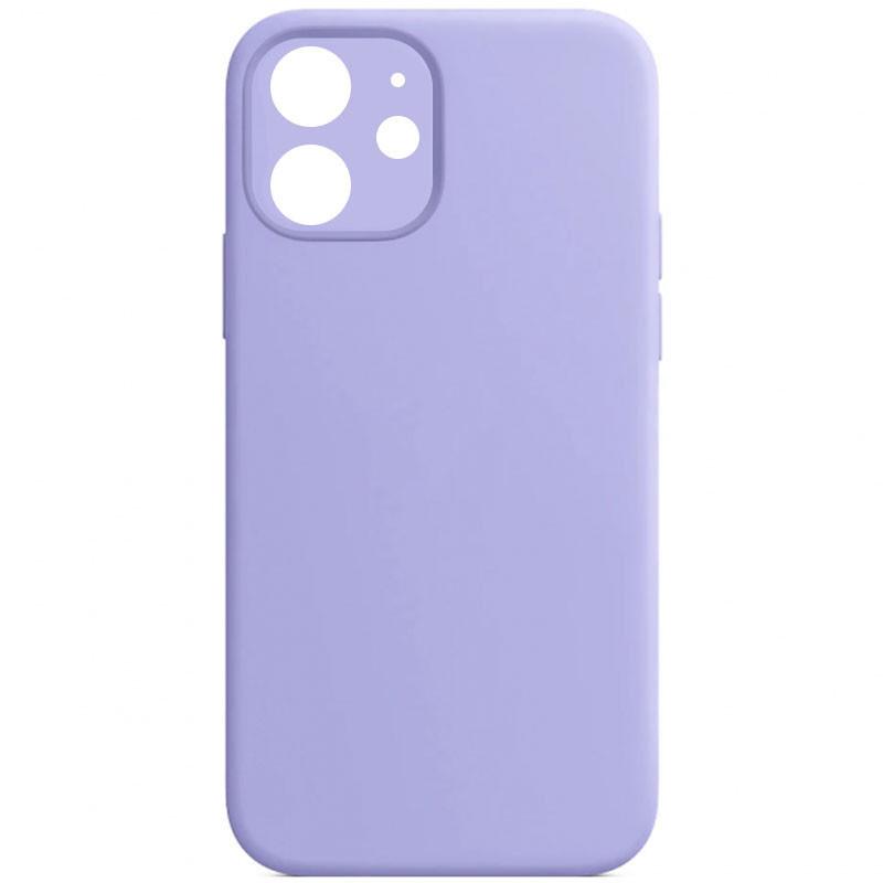 Противоударный чехол Silicone Case Full Camera Protective (AA) NL для Apple iPhone 12 (6.1") Сиреневый / Lilac