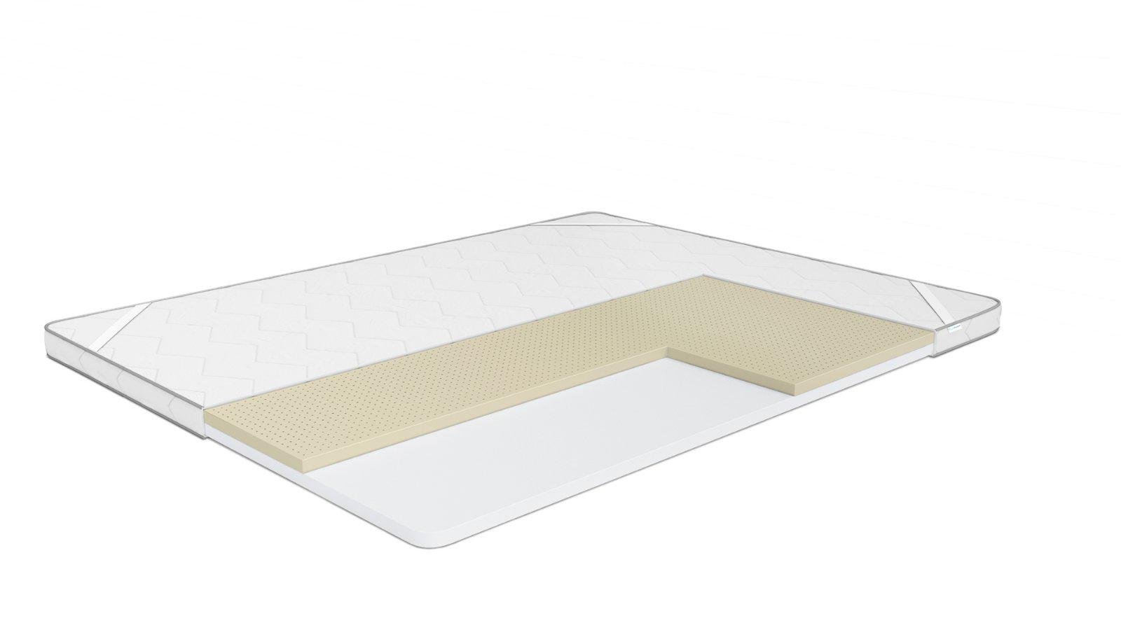 Топер Simple Soft латекс матрас двухсторонний 70x190х6 см Белый