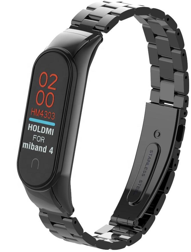 Ремешок металлический Shark для Mi Band 4/3 Black (11173-2B)