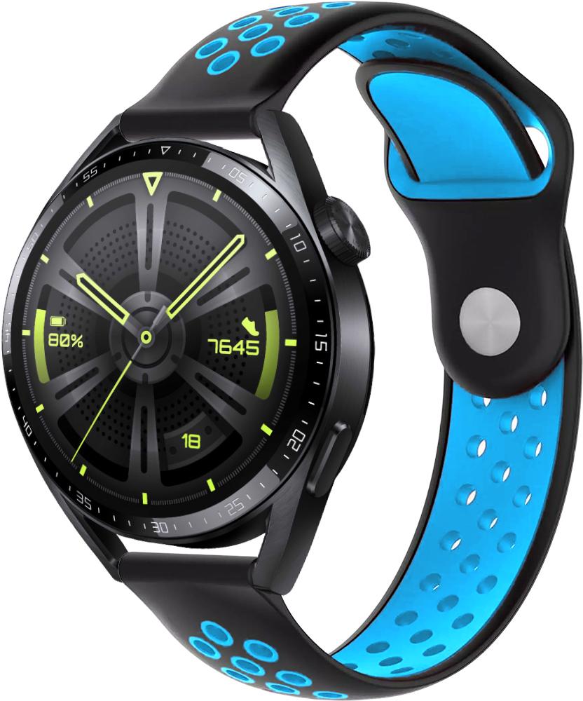 Ремешок Sport для Huawei Watch GT3 46 мм Black Sky Blue (26157-6A)