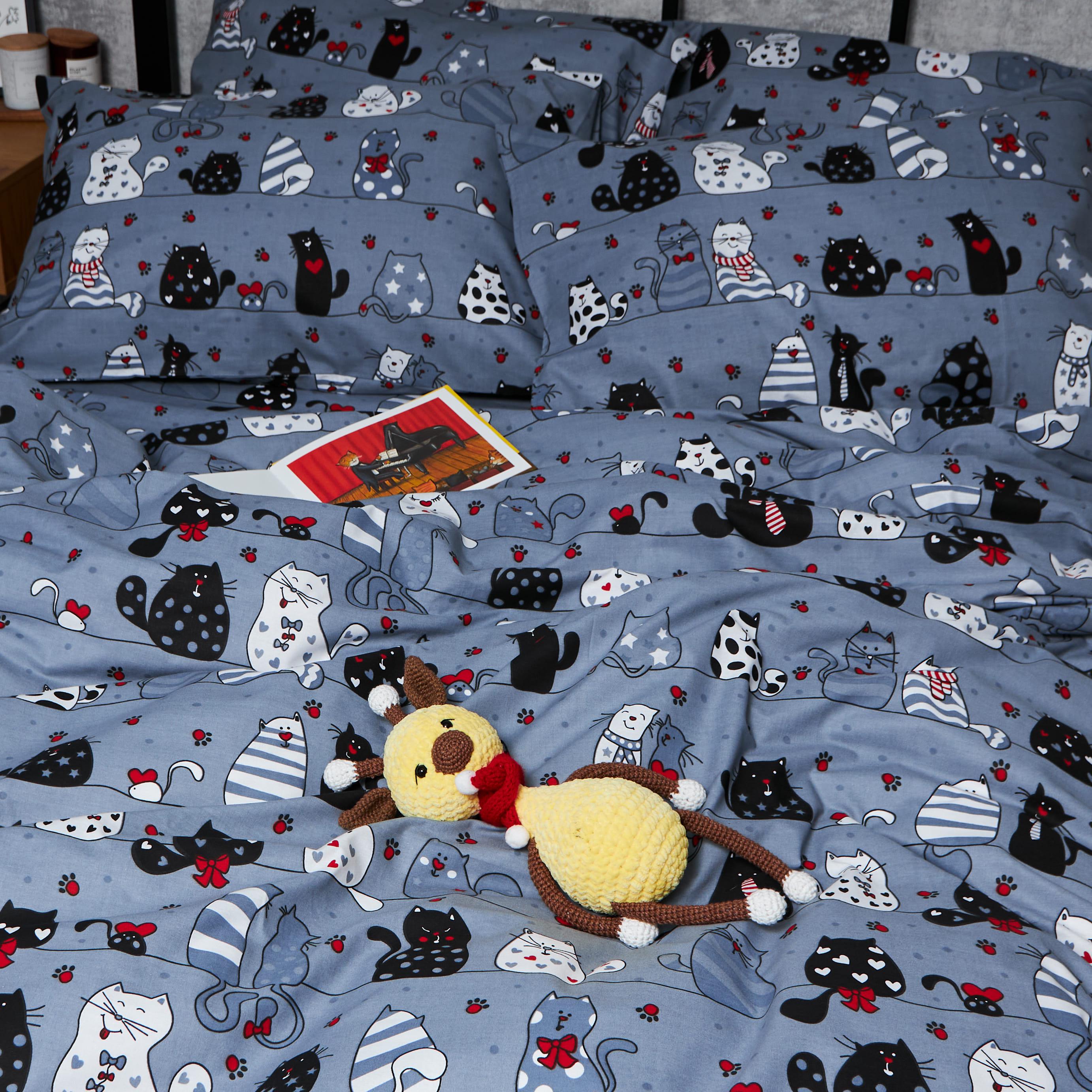 Набір наволочок Moon&Star Бязь Gold Люкс 50х70 см 2 шт. Feline Fun (MS-840000843) - фото 4