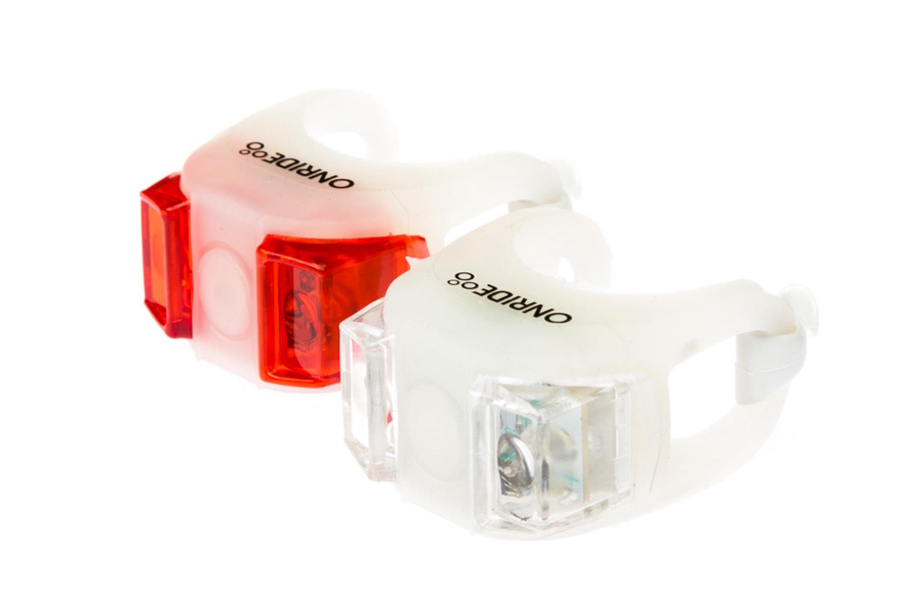 Ліхтар велосипедний OnRide Dual заднє/переднє 2хCR2032 в комплекті силікон Білий (50000670)