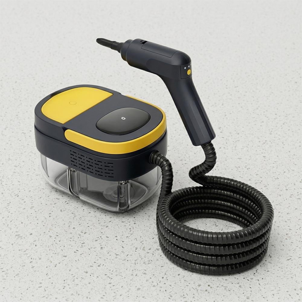 Пароочиститель ручной Steam Cleaner для дома с отпариванием для уборки 16в1 2500 Вт Черный/Желтый (0281-0031)