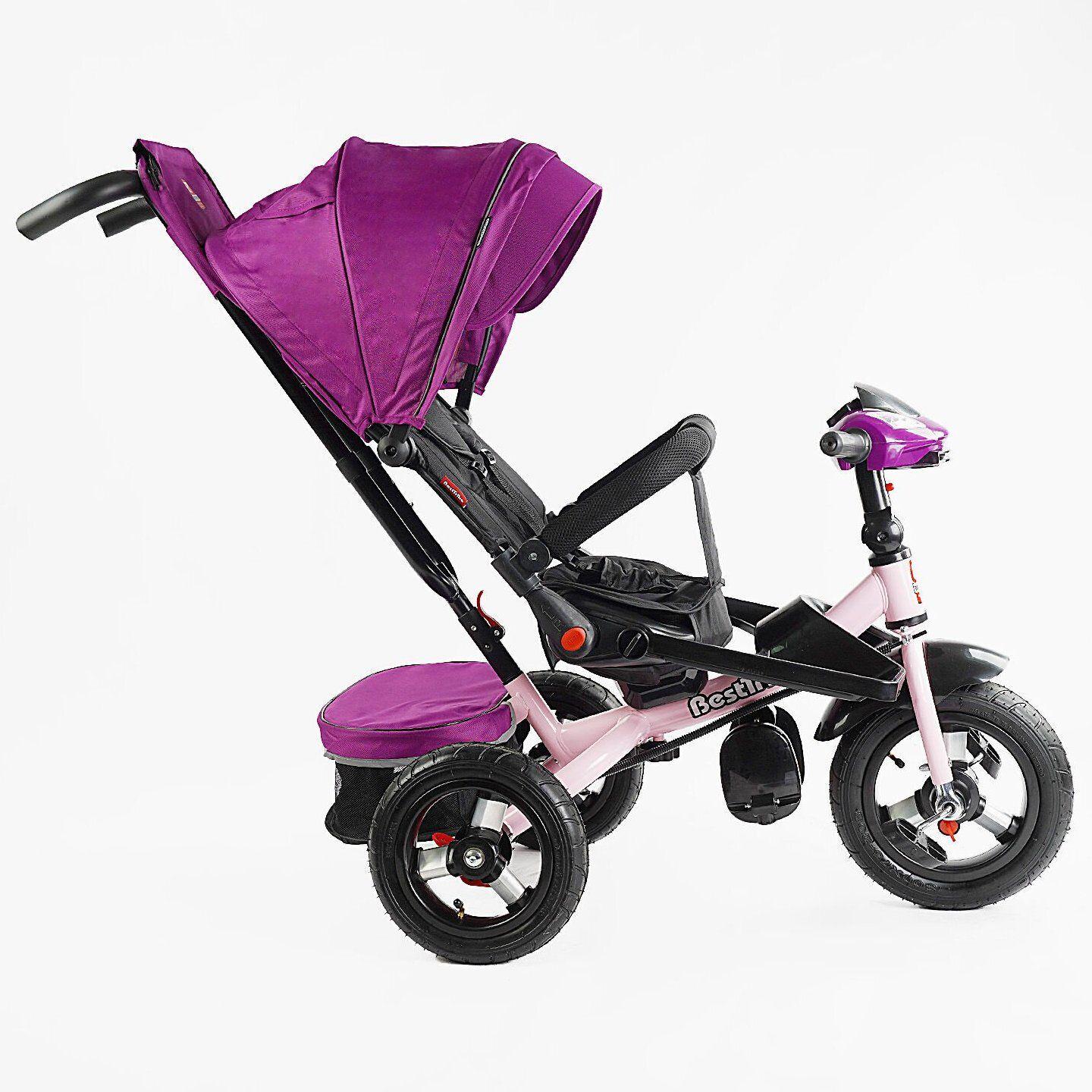 Велосипед дитячий триколісний Best Trike 6088 F надувні/фара з USB/пультом/батьківською ручкою Бузковий (736-07) - фото 3 Велосипед дитячий триколісний Best Trike 6088 F надувні/фара з USB/пультом/батьківською ручкою Бузковий (736-07) - фото 3