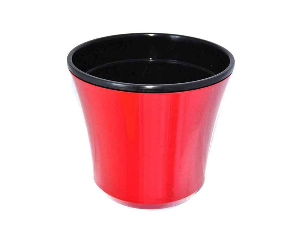 Горщик для квітів Гемопласт 650 мл Камелія d 130 Червоний (387130)