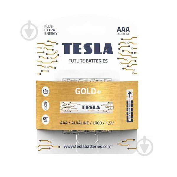 Батарейки TESLA AAA GOLD+ LR03 4 шт.