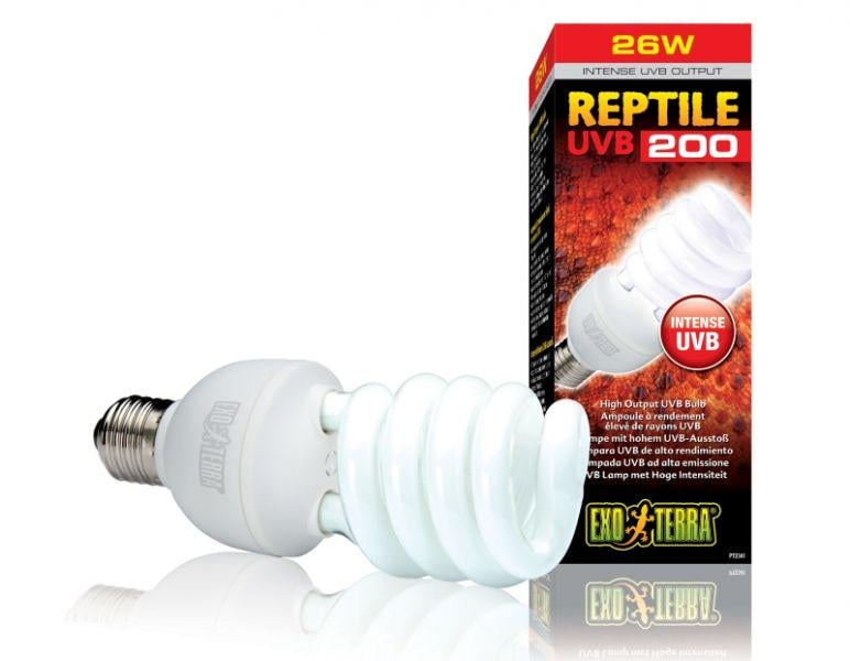 Лампа для рептилий Exo Terra Reptile UVB200 ультрафиолетовая 26W E27 (PT2341)