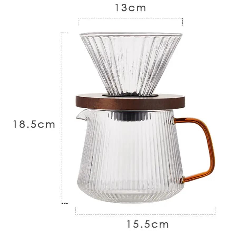 Набір для заварювання фільтр-кави Hario V60 02 скляний пуровер і заварник 600 мл (30034) - фото 4 Набір для заварювання фільтр-кави Hario V60 02 скляний пуровер і заварник 600 мл (30034) - фото 4