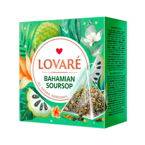 Чай Lovare Bahamian Soursop пирамидки 15 пакетиков (lov1017) Чай Lovare Bahamian Soursop пирамидки 15 пакетиков (lov1017)