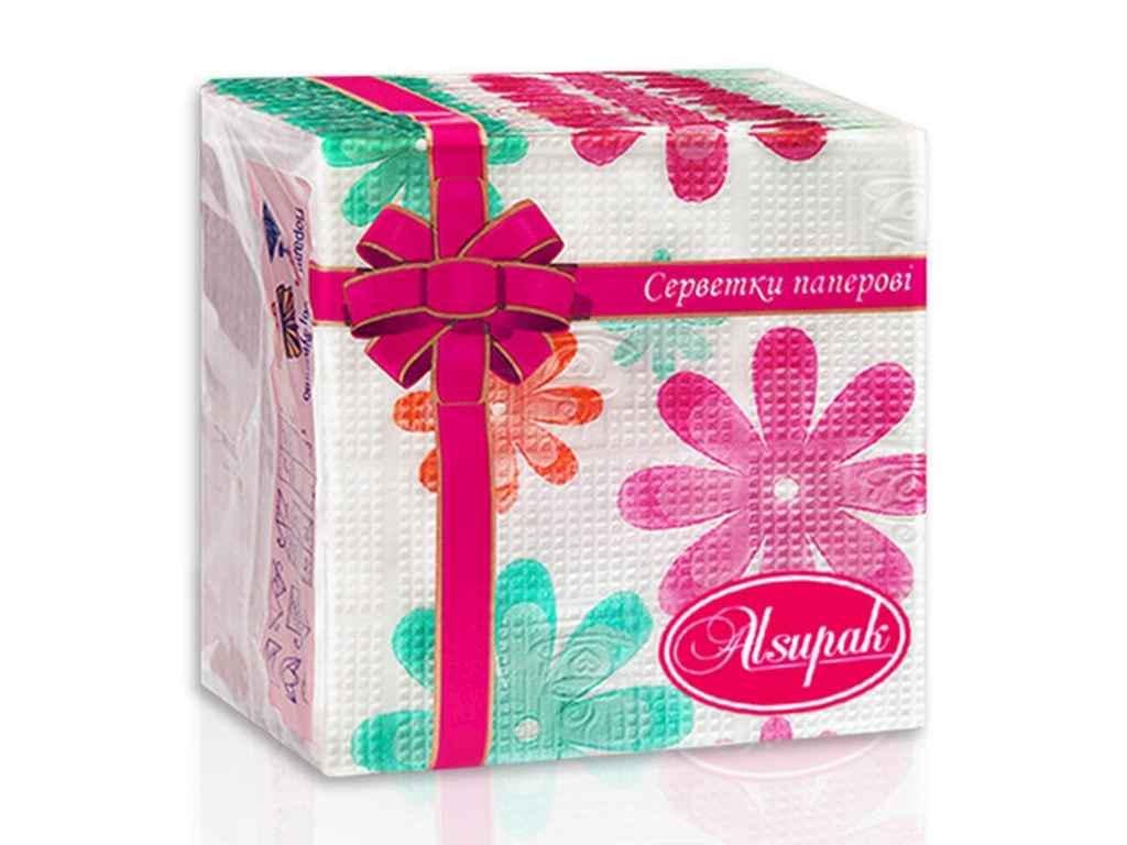 Салфетка с рисунком Алсу-Пак Цветы 40 шт. (1018086)