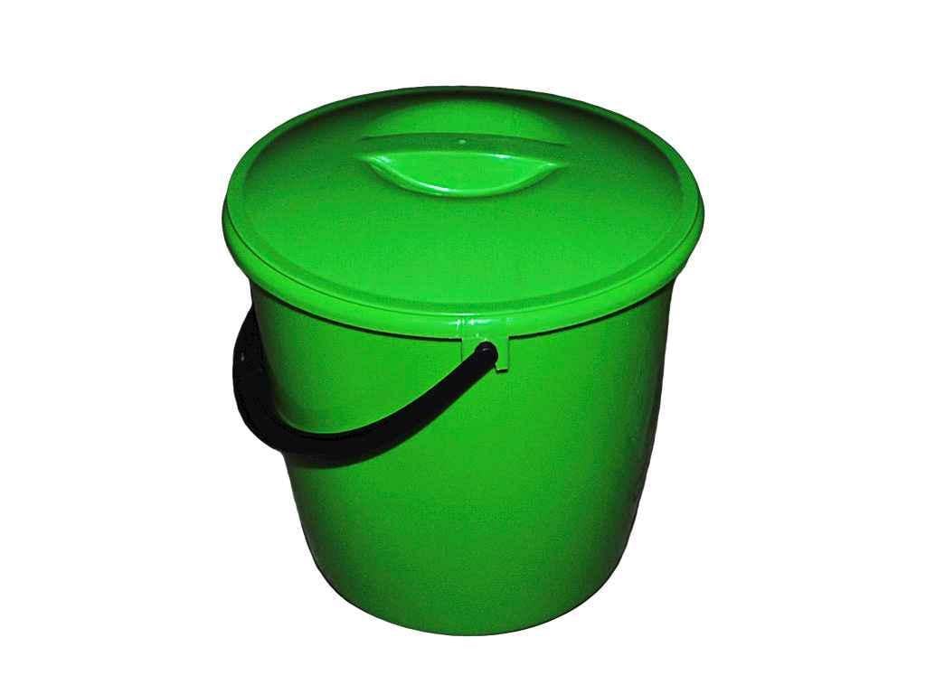 Ведро Мед пищевое с крышкой 6 л Салатовый (102587)