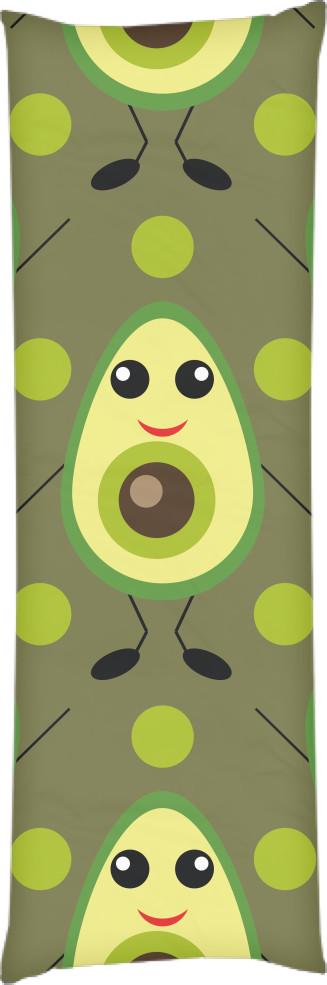 Подушка дакимакура Avocado 2 40x100 см (13531703)