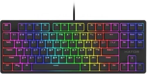 Клавіатура Hator Rockfall 2 TKL Mecha USB/механічна RGB підсвічування з індивідуальним Чорний (2881186633)