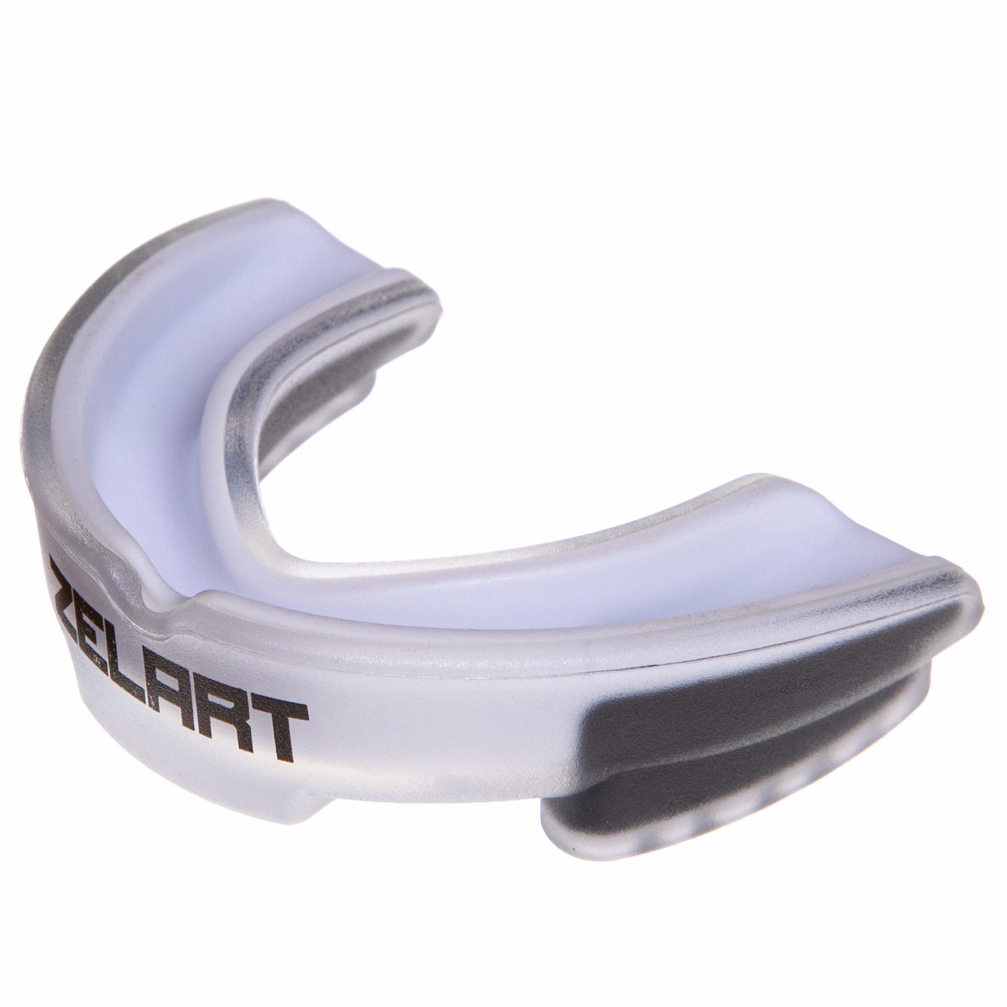 Капа боксерская одночелюстная Zelart BO-3535 Бело-черный (AN008540)