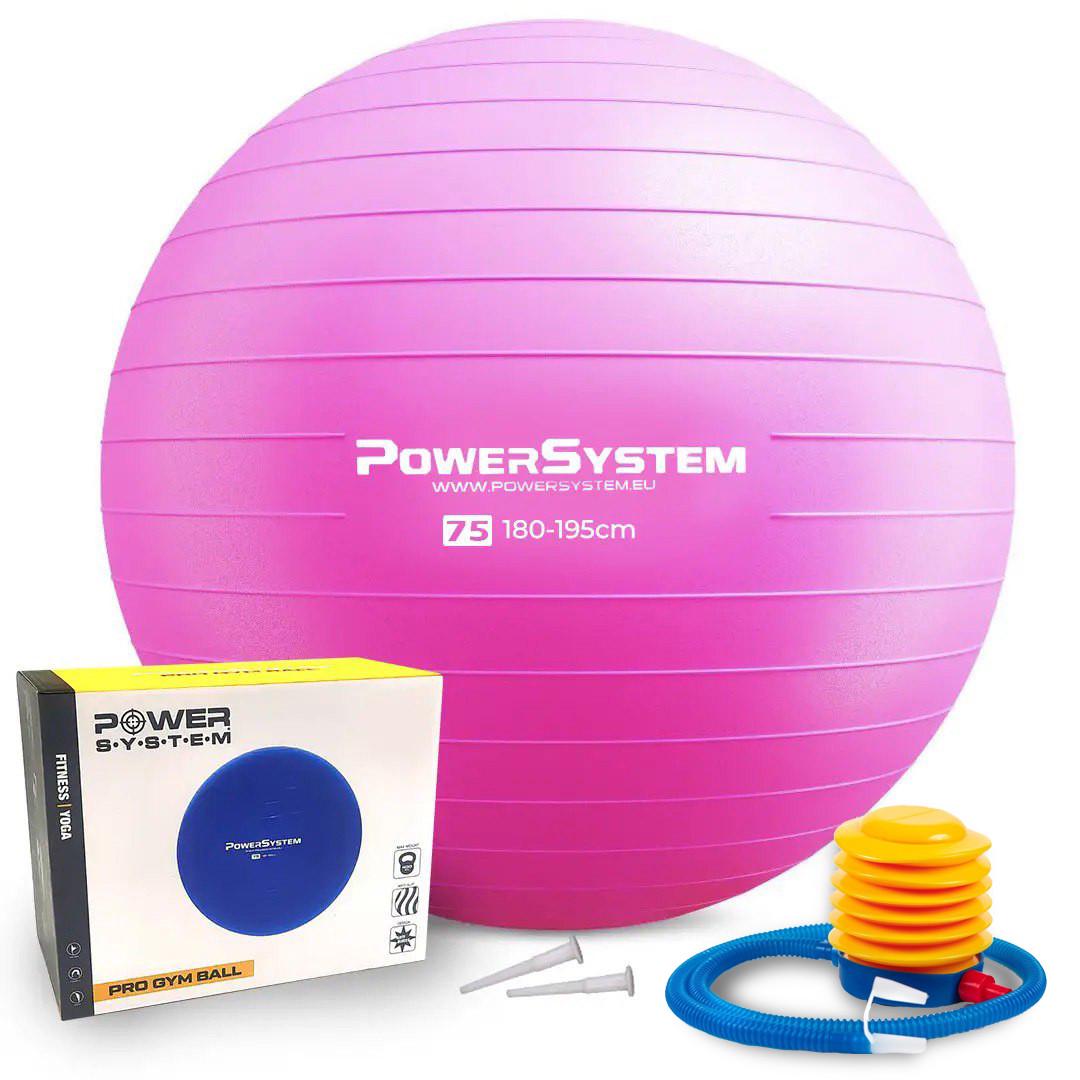 М'яч для фітнесу Power System PS-4013 PRO Gymball Ø 75 см Pink