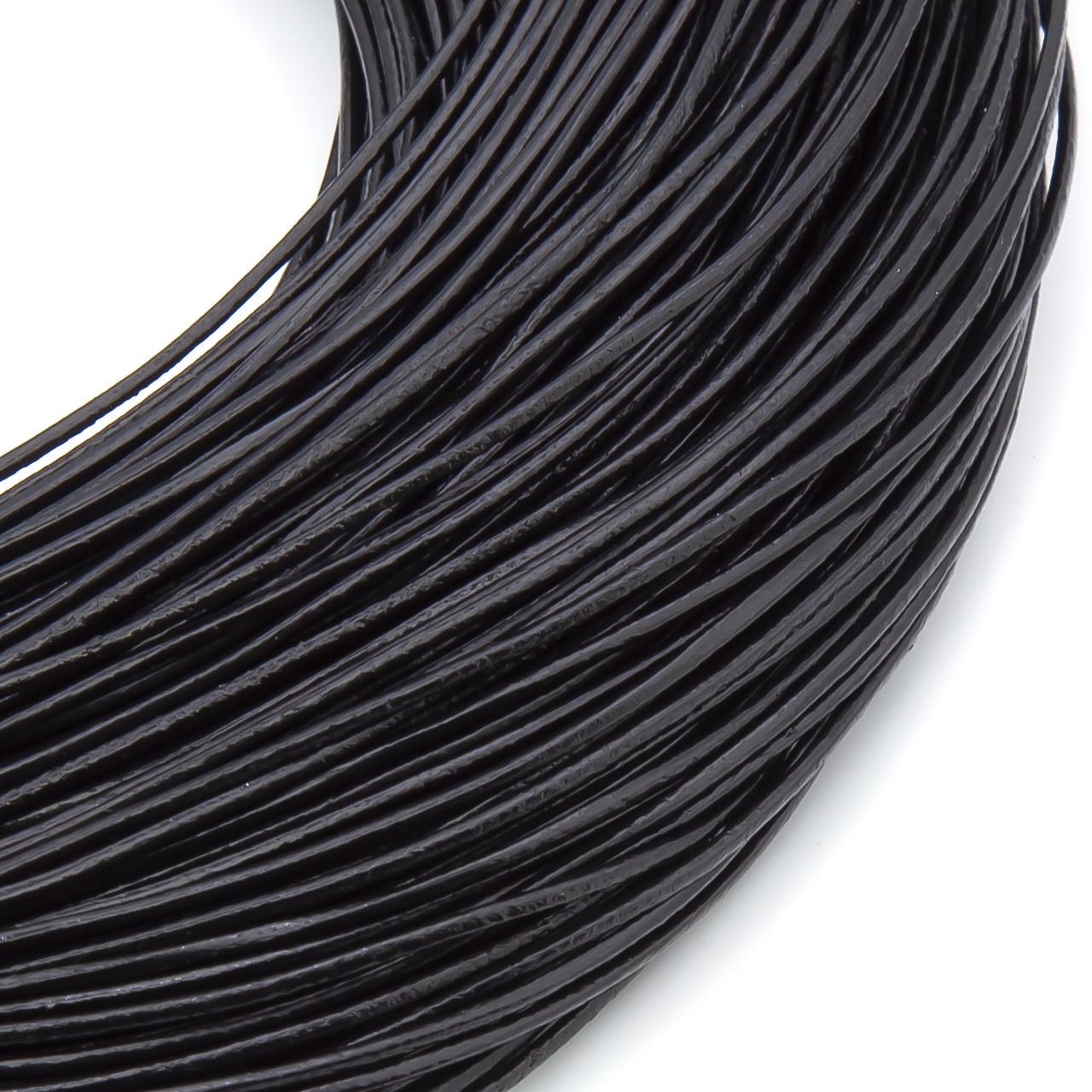 Шнур кожаный 1 мм 1 м Черный (ШК0001у03)