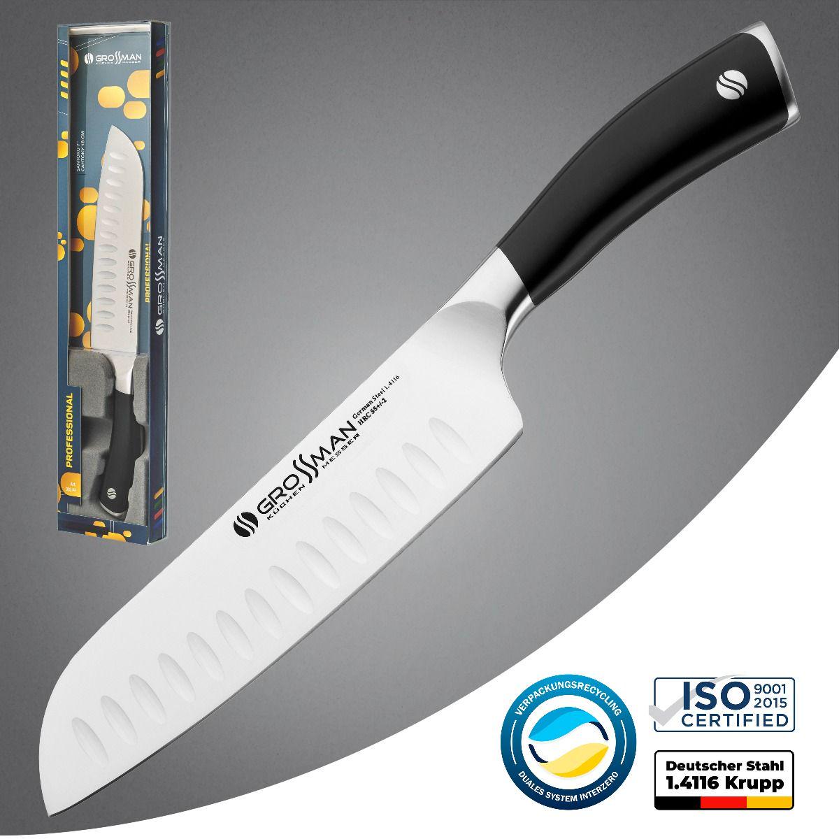 Ніж кухонний сантоку Grossman Professional (26461692) - фото 10